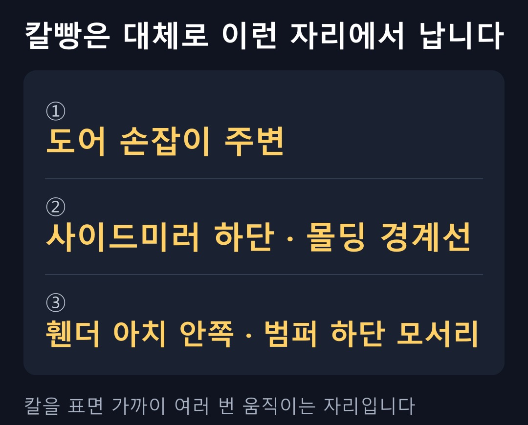 칼빵은 대체로 이런 자리에서 납니다